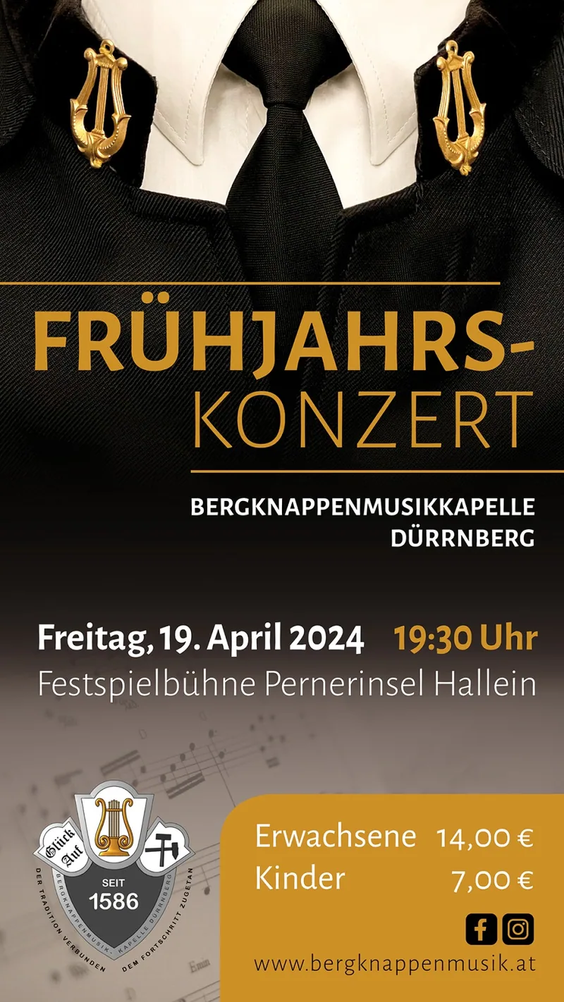 Frühjahrskonzert der Bergknappenmusikkapelle Dürrnberg