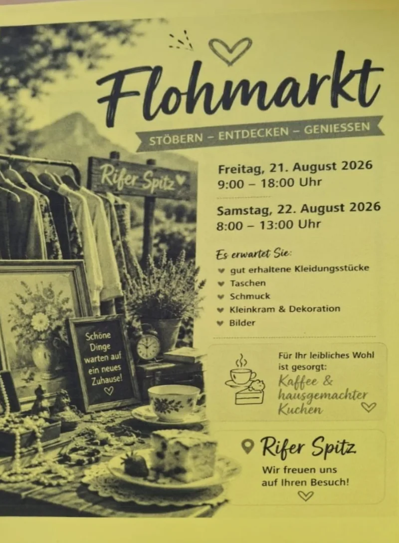 Flohmarkt am Rifer Spitz